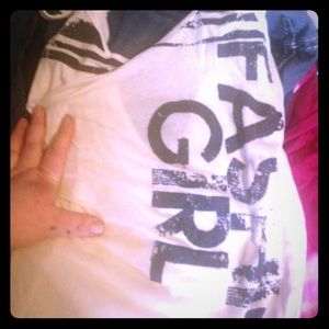 "Fashion girl " v neck tank top w/ v back den